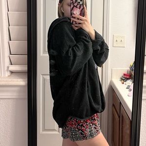 out from under hooded cardigan